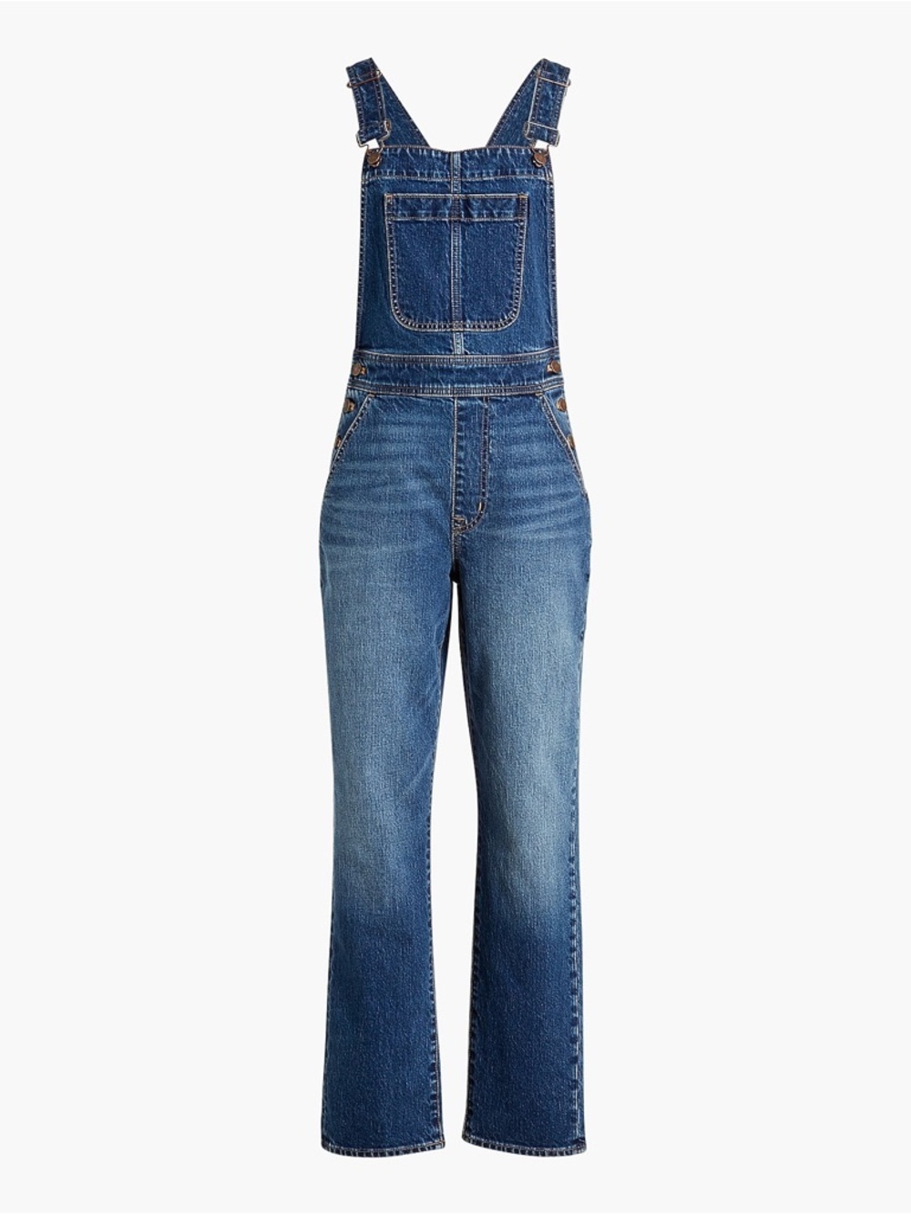 J.Crew Denim Overalls Slim Straight Stretch Medium Wash XXS